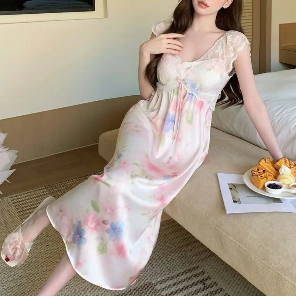 Women's Clothing Sexy Women Night Wear Female Sleepwear Woman Nightgowns Women's Nightgown Seductive Sexy Sleeping Sweaters Home